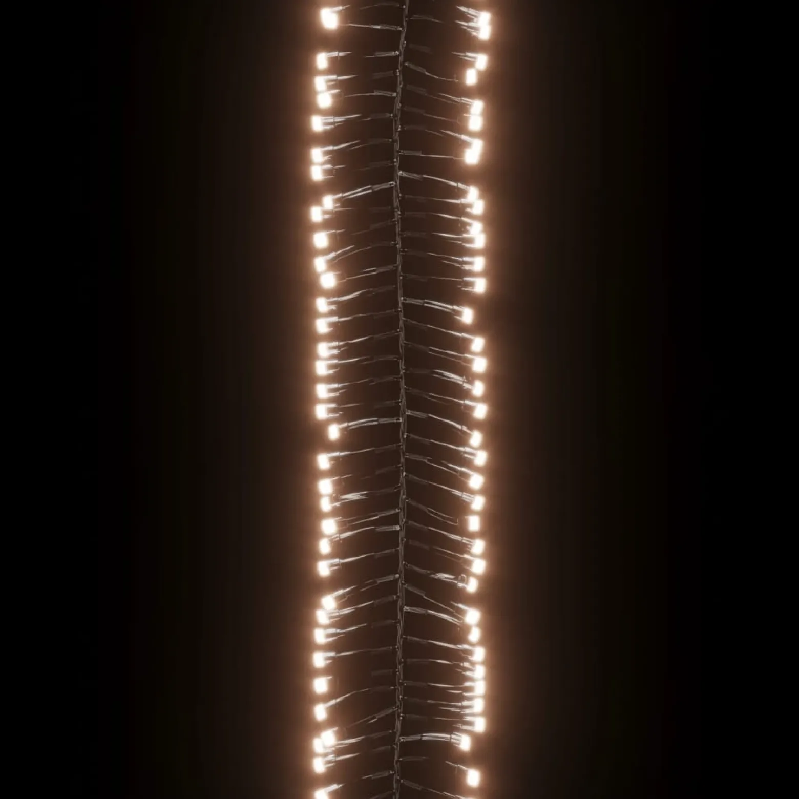 Łańcuch lampek LED Warm white and dark green 11 m vidaXL