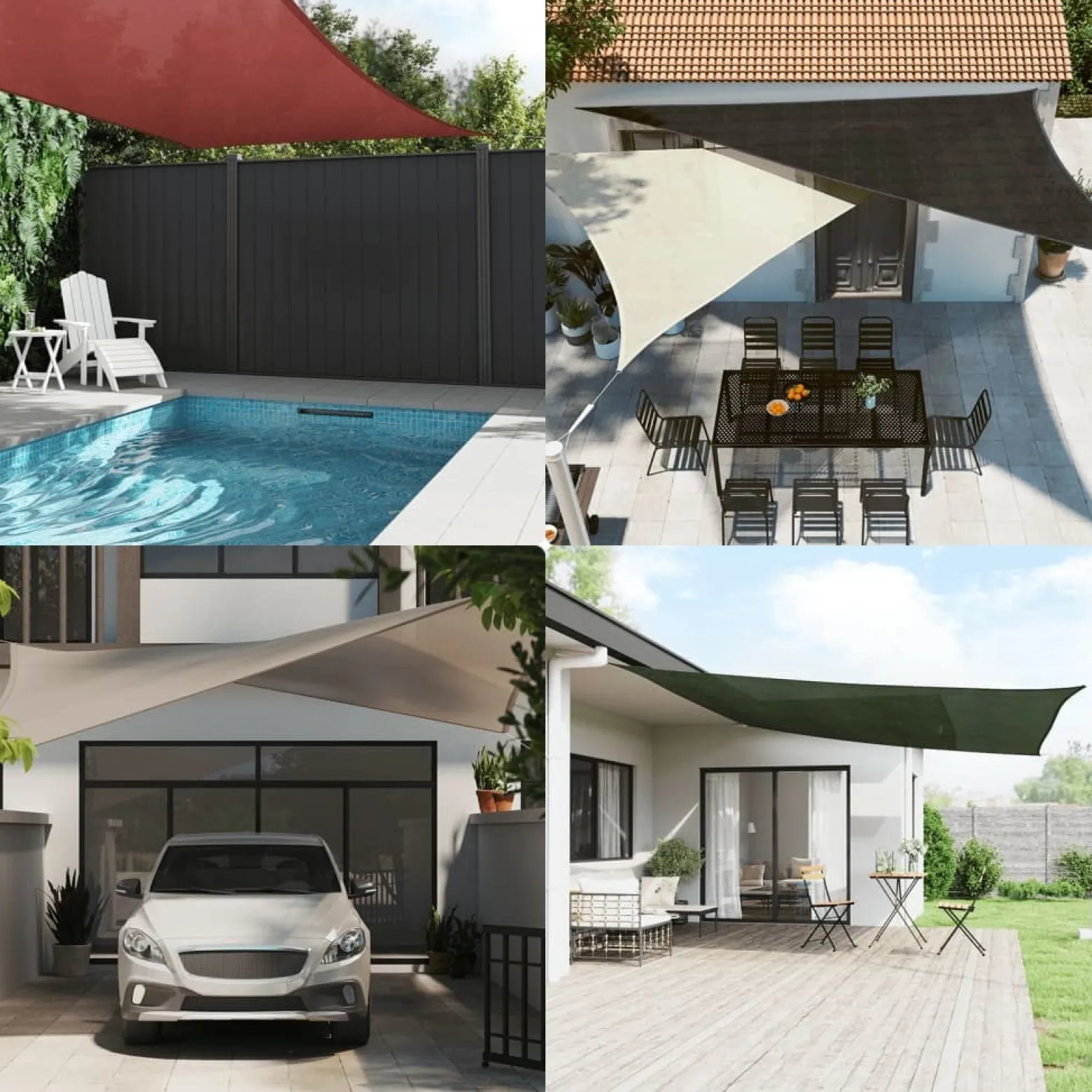 Żagiel Ogrodowy Przeciwsłoneczny Zasłona Zacieniacz Szary 3,6x3,6 m