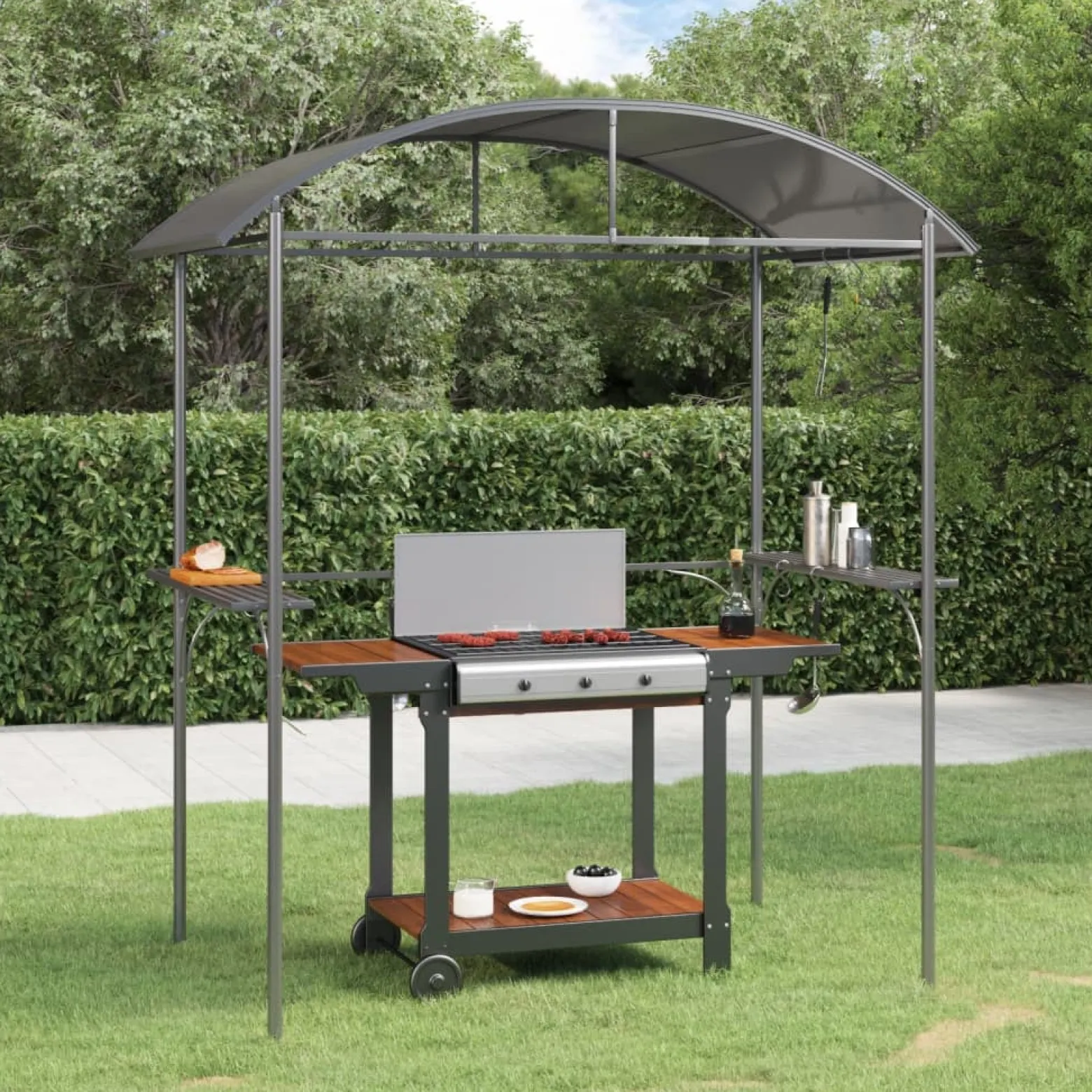 Altana Nad Grill Zadaszenie Nad Grill Antracytowe 220x115x230 cm