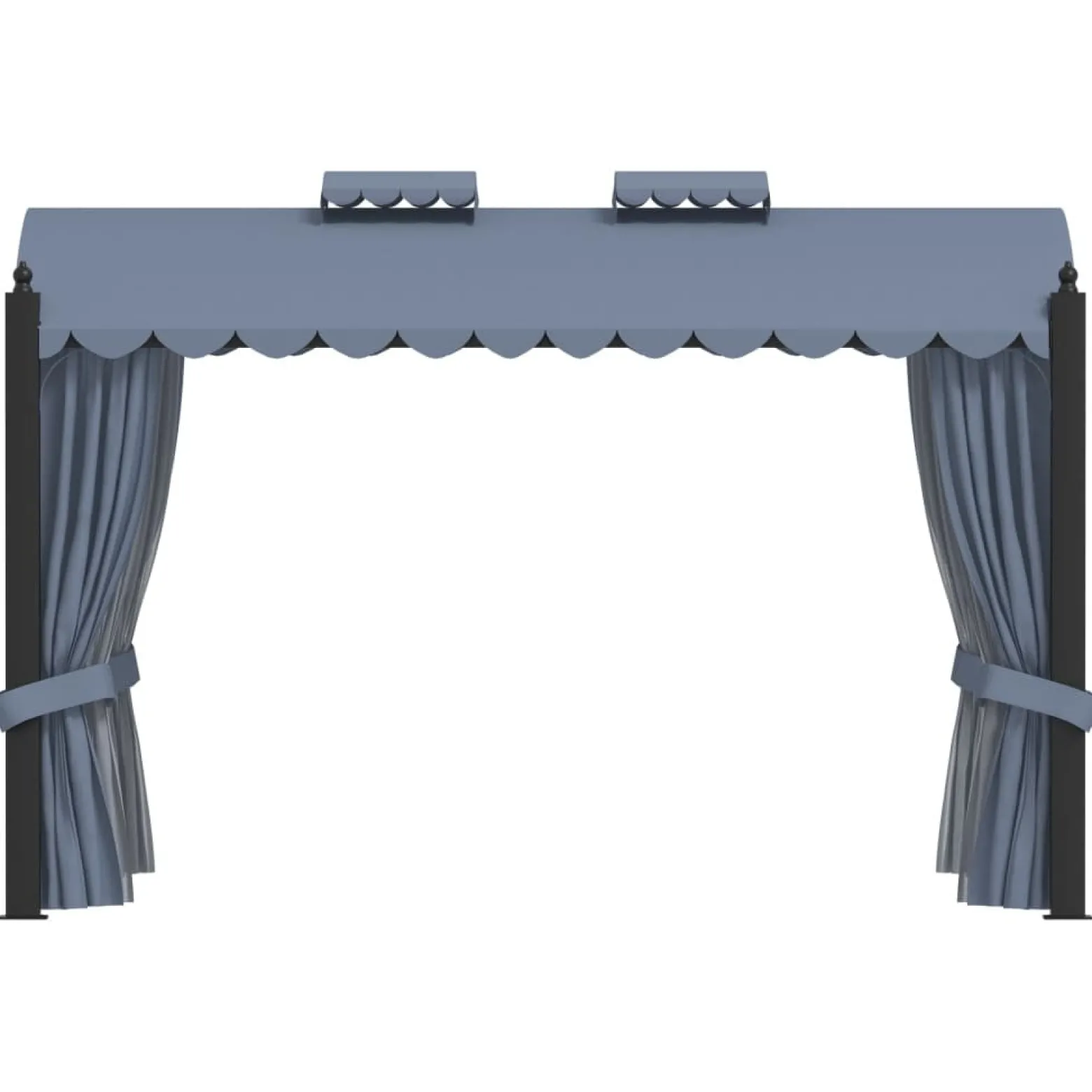 Altana Ogrodowa z Zasłonami Pergola Namiot Ogrodowy Antracyt 3 x 4 m