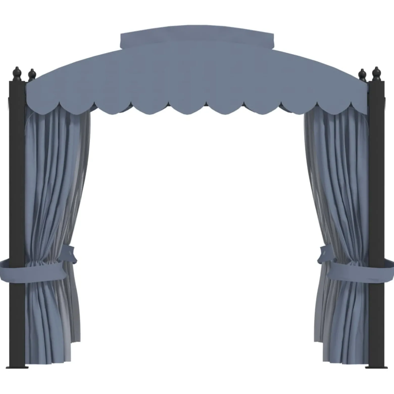 Altana Ogrodowa z Zasłonami Pergola Namiot Ogrodowy Antracyt 3 x 4 m