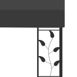 Altana przyścienna, 3 x 3 x 2,5 m, antracytowa