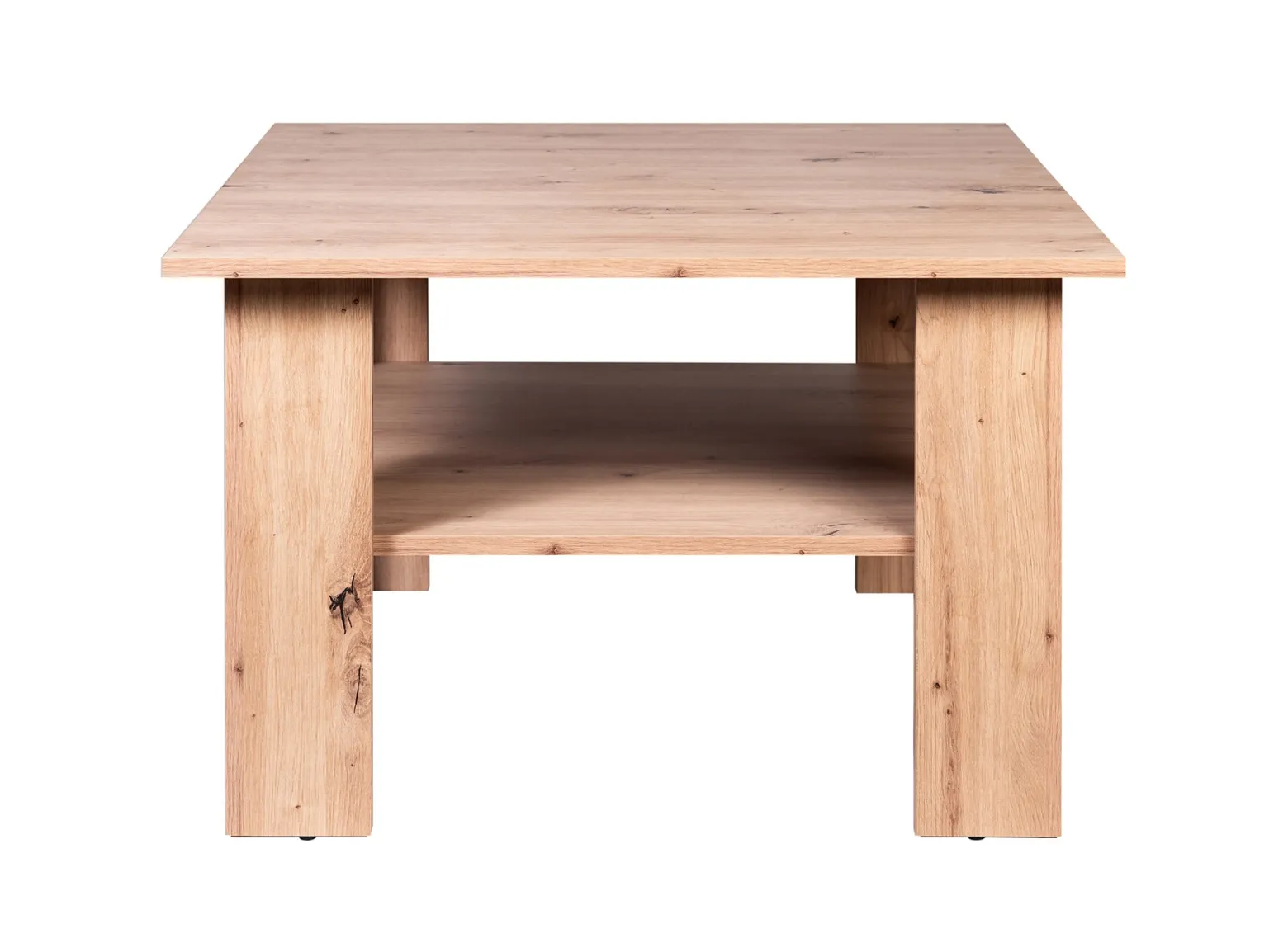 Ława do Salonu Dąb ARTISAN 75 cm z Półką KWADRAT