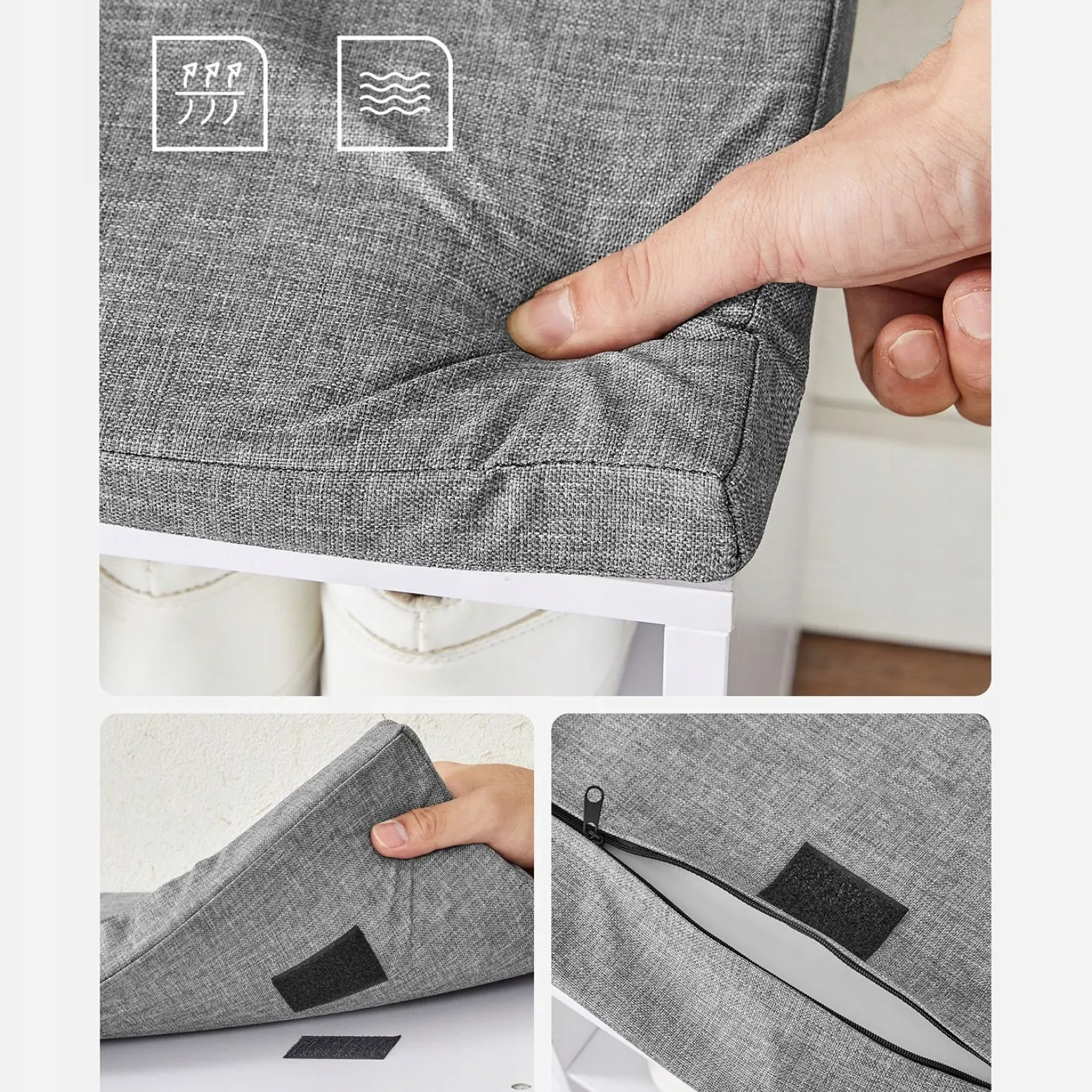 Ławka do Przedpokoju z Półkami na Buty Siedziskiem Szafka na Buty Obuwie