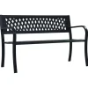 Ławka ogrodowa Czarny 125 cm Metal vidaXL