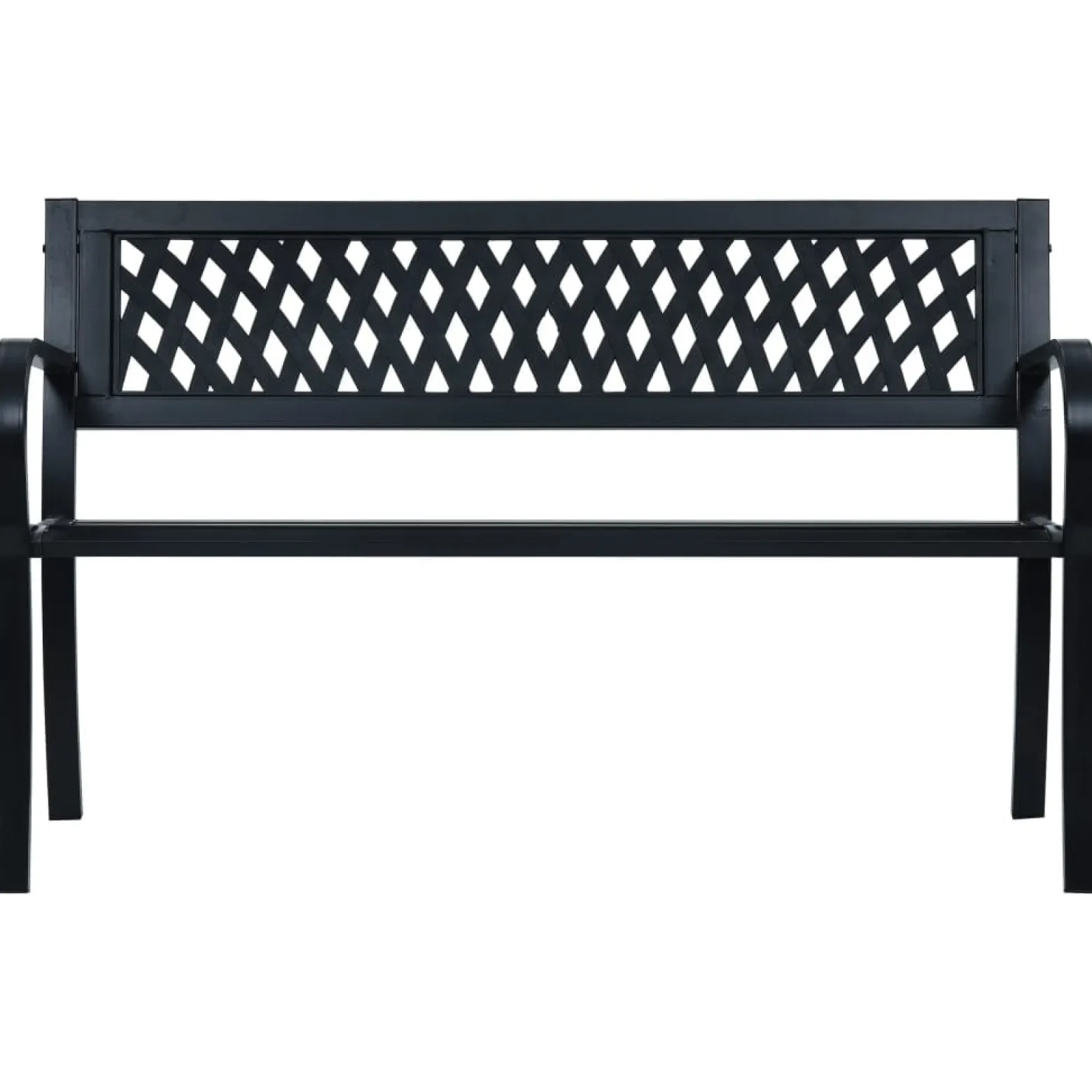 Ławka ogrodowa Czarny 125 cm Metal vidaXL