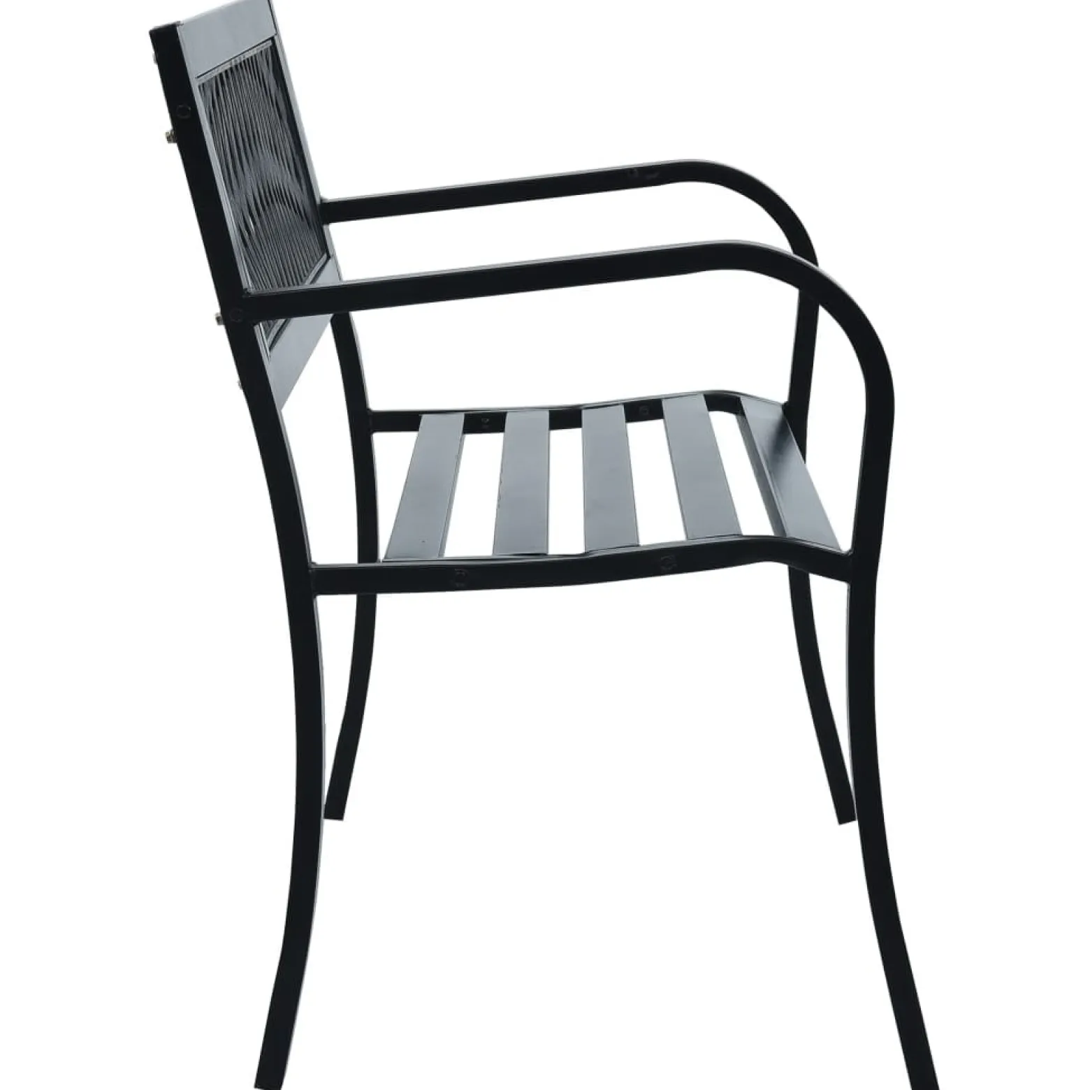 Ławka ogrodowa Czarny 125 cm Metal vidaXL