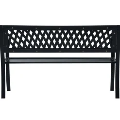 Ławka ogrodowa Czarny 125 cm Metal vidaXL