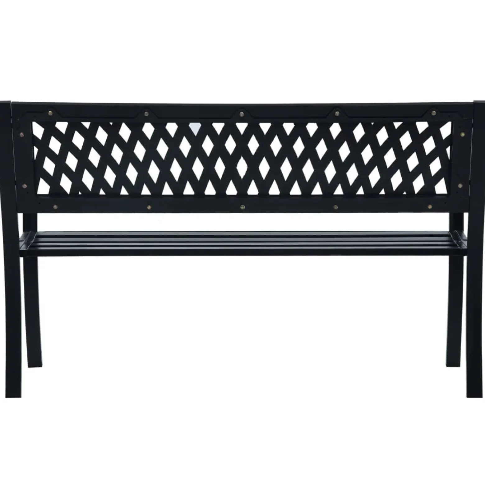 Ławka ogrodowa Czarny 125 cm Metal vidaXL