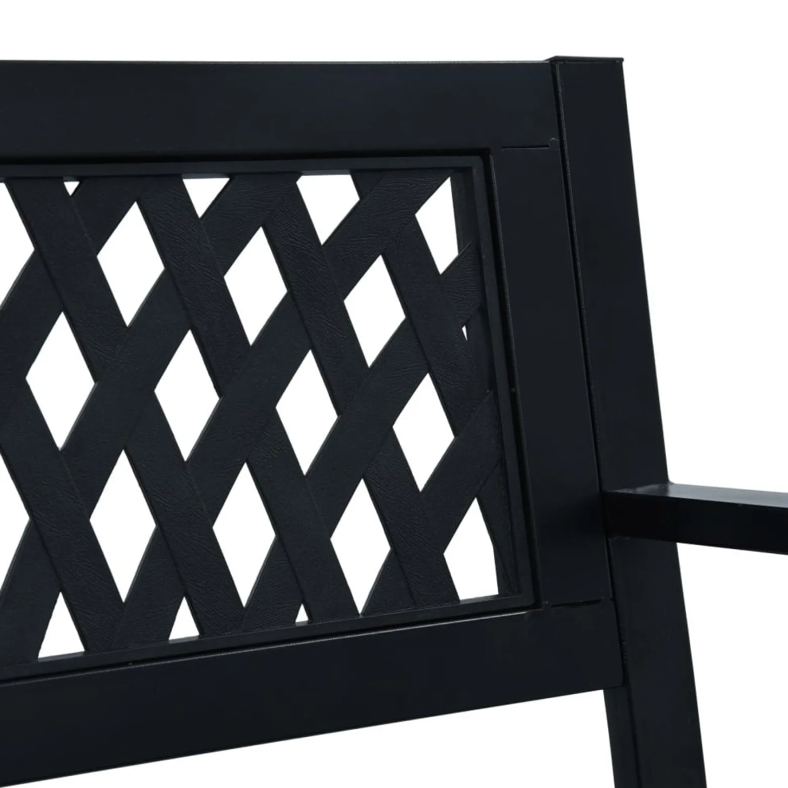 Ławka ogrodowa Czarny 125 cm Metal vidaXL