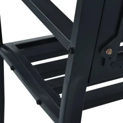 Ławka ogrodowa Czarny 125 cm Metal vidaXL