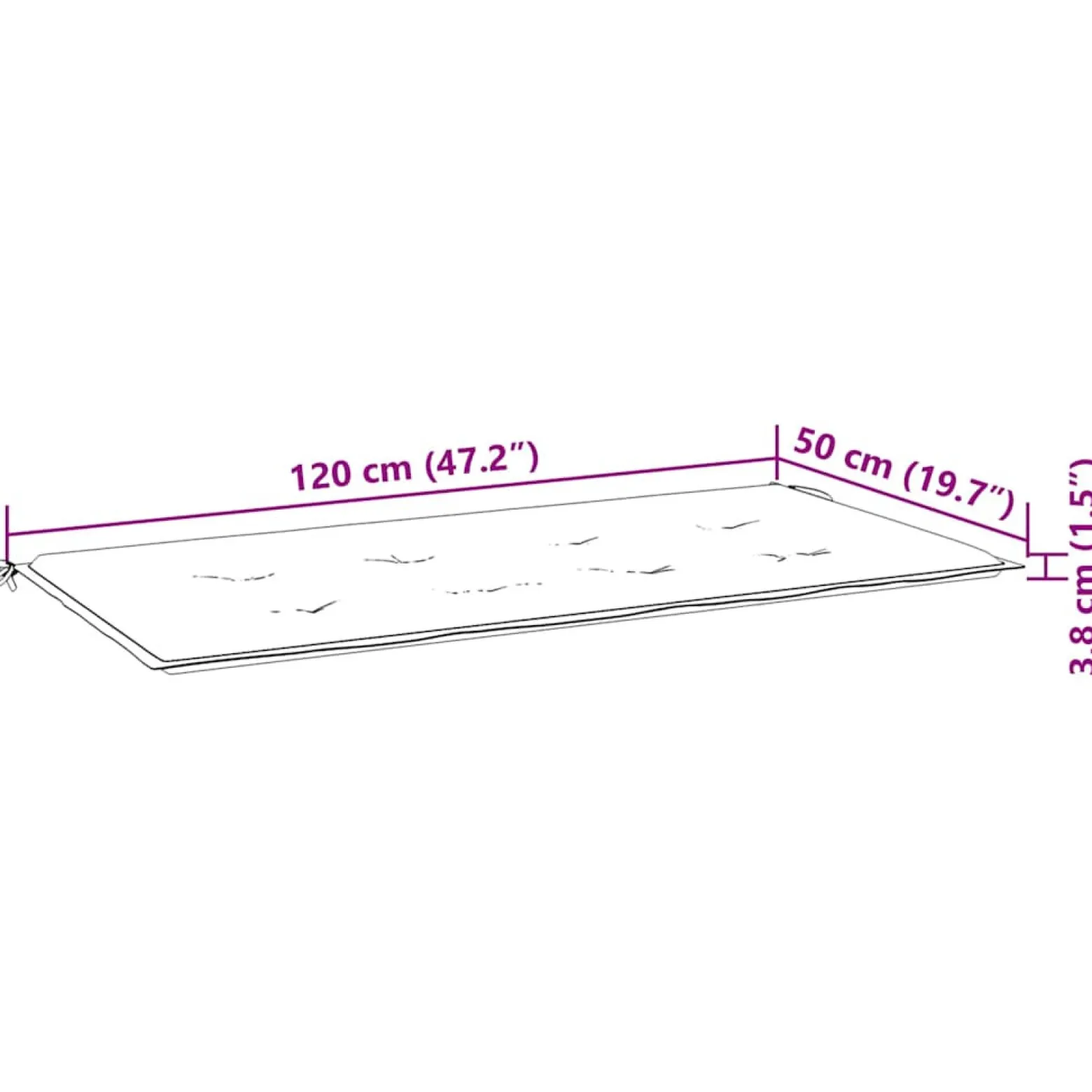 Ławka ogrodowa Czerwony 120 x 50 x 4 cm Bambus vidaXL