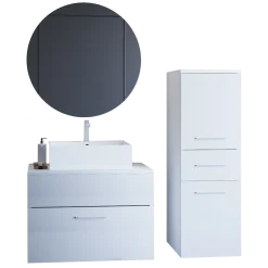 Łazienka BUSTIN LED biały laminat