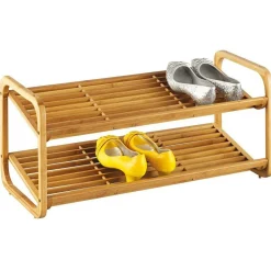 Bambusowy stojak na buty, obuwie, 2 poziomy, ZELLER