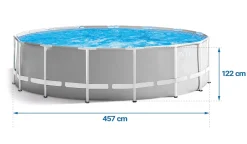 Basen ogrodowy stelażowy 457x122cm Intex zestaw 18w1