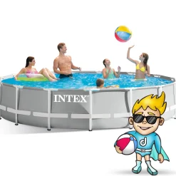 Basen ogrodowy stelażowy 457x107cm Intex zestaw 21w1