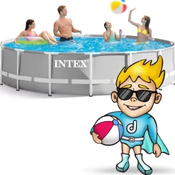 Basen ogrodowy stelażowy 427x107 cm Intex zestaw 18w1