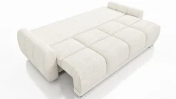Biała kanapa pikowana z funkcją spania sofa rozkładana wersalka Honey 3