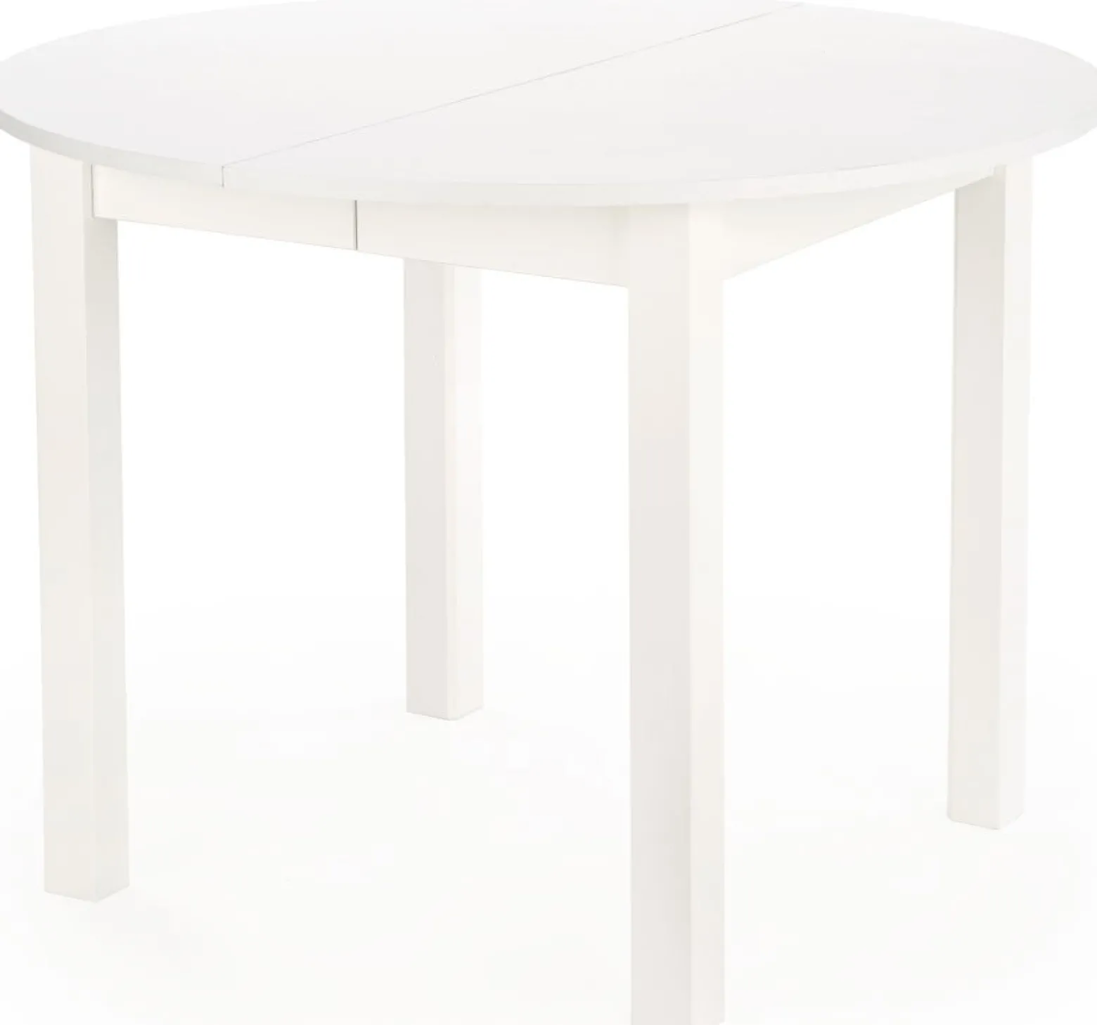 Biały okrągły stół rozkładany 102142 cm - Avrix