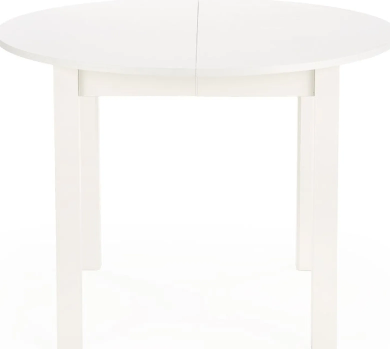 Biały okrągły stół rozkładany 102142 cm - Avrix