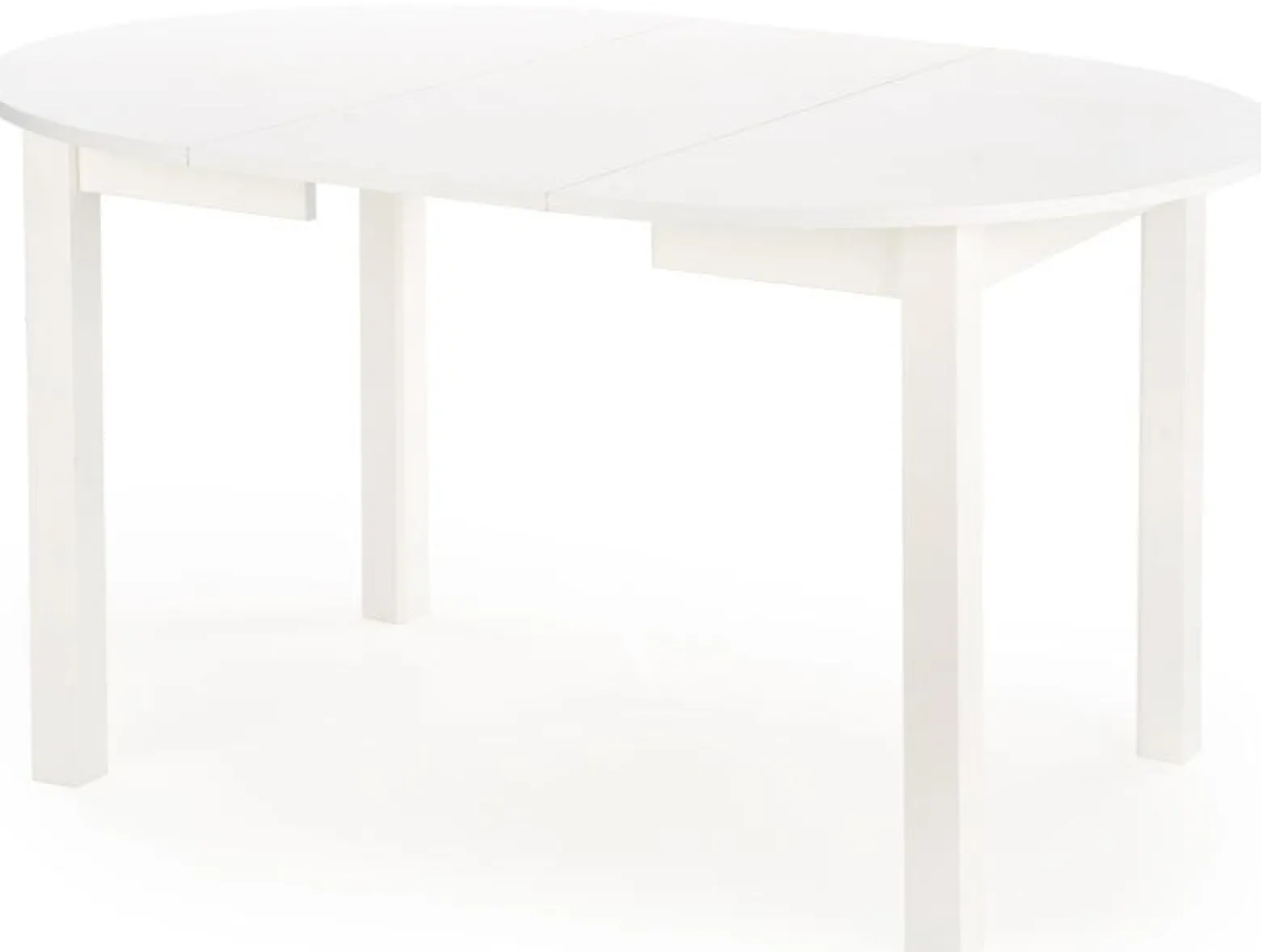Biały okrągły stół rozkładany 102142 cm - Avrix