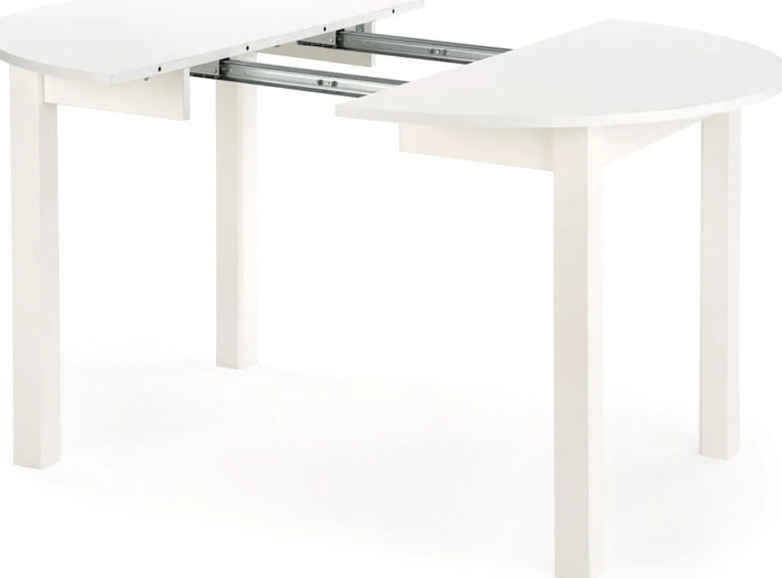 Biały okrągły stół rozkładany 102142 cm - Avrix