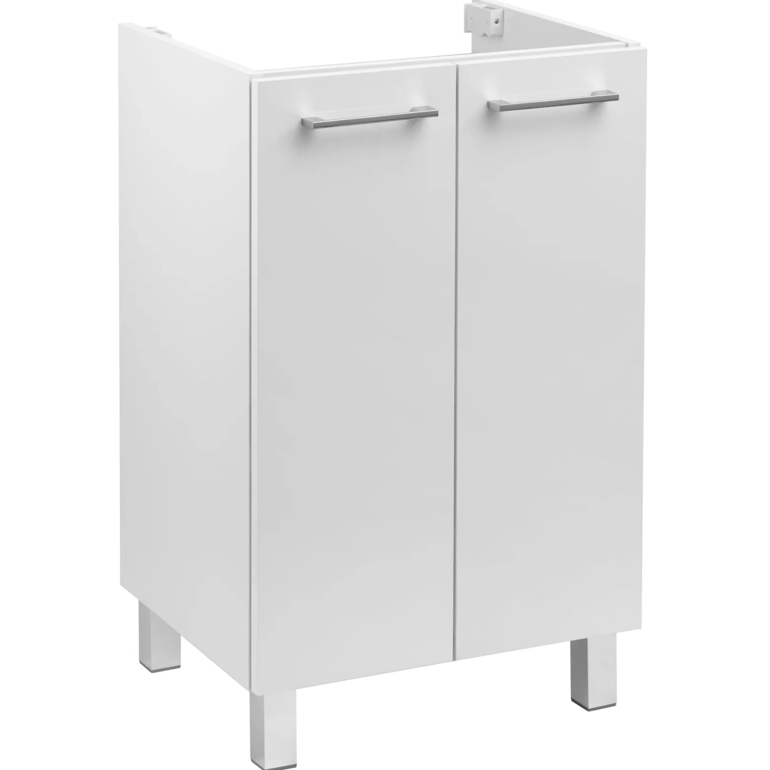 Biały Zestaw do Łazienki Stojący 50cm Szafka z Umywalką