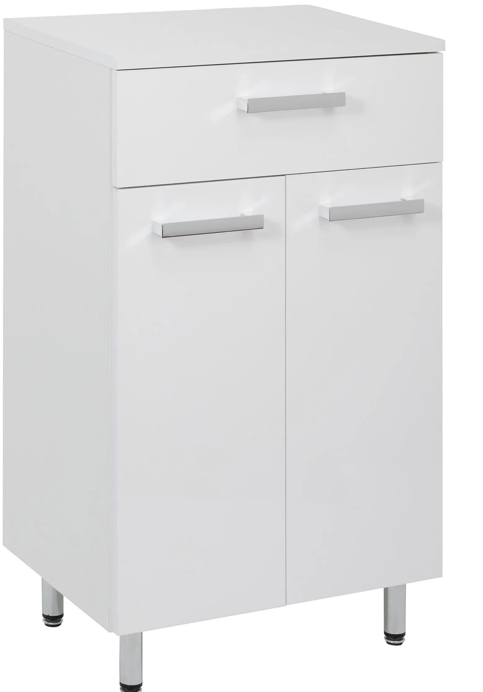 Biały Zestaw do Łazienki Stojący 55cm 6 Elementów