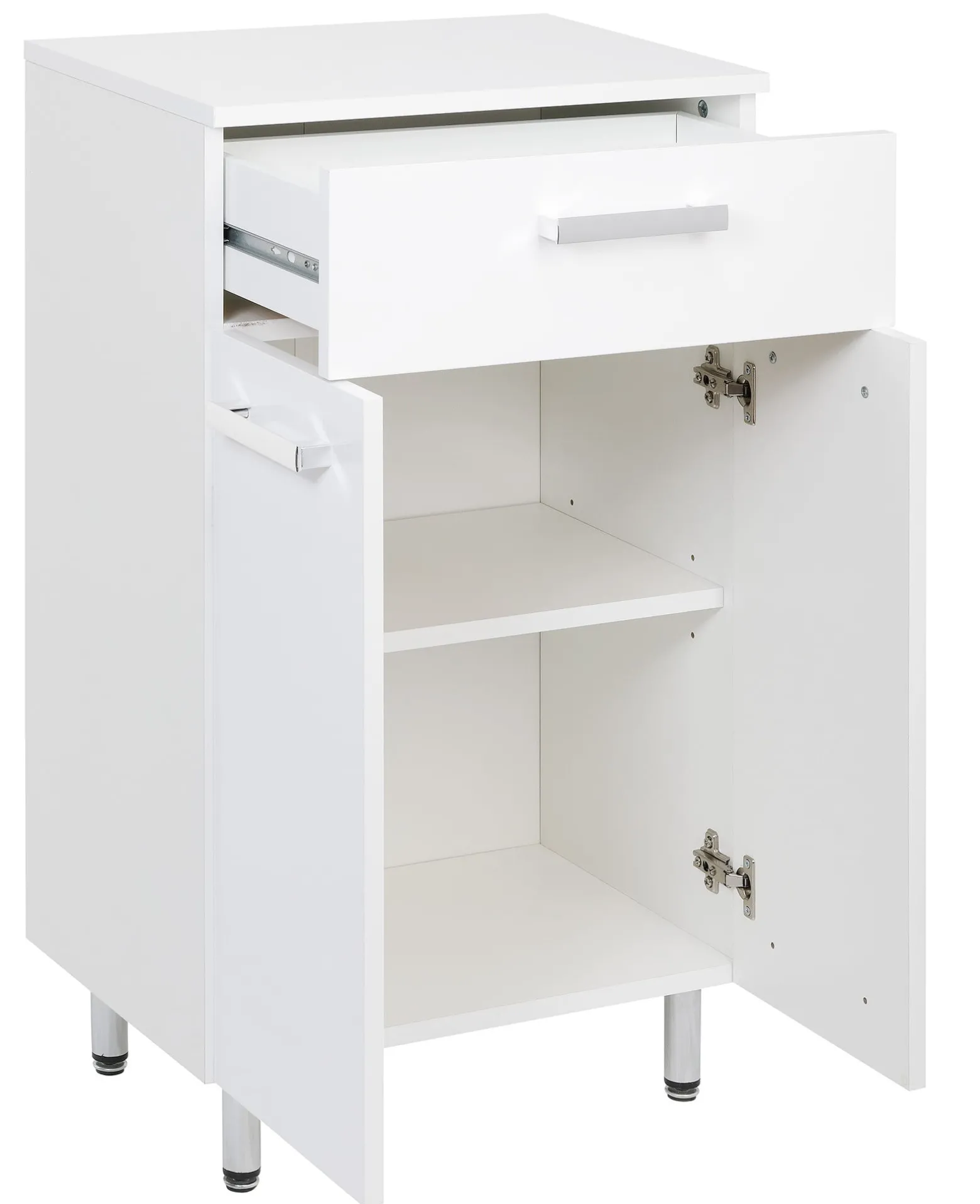 Biały Zestaw do Łazienki Stojący 55cm 6 Elementów