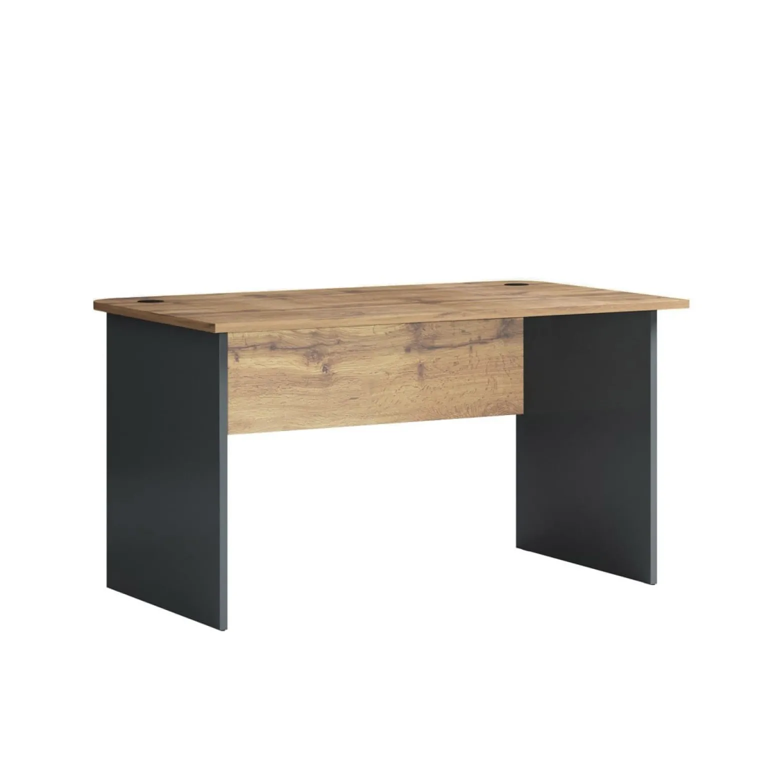 Biurko 139 cm Mat Antracyt i Dąb Wotan