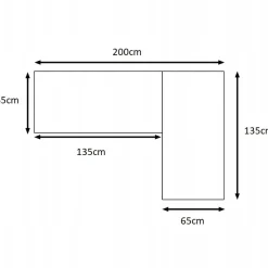 Biurko Gamingowe Dla Gracza Narozne 18Mm Loft Prawostronne