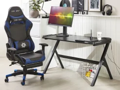 Biurko gamingowe LED 122x 60 RGB czarne