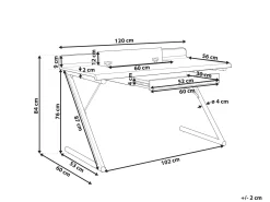 Biurko jasne drewno 120x60 bałe