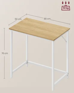 Biurko komputerowe skandynawskie beżowo-białe 80x50 cm