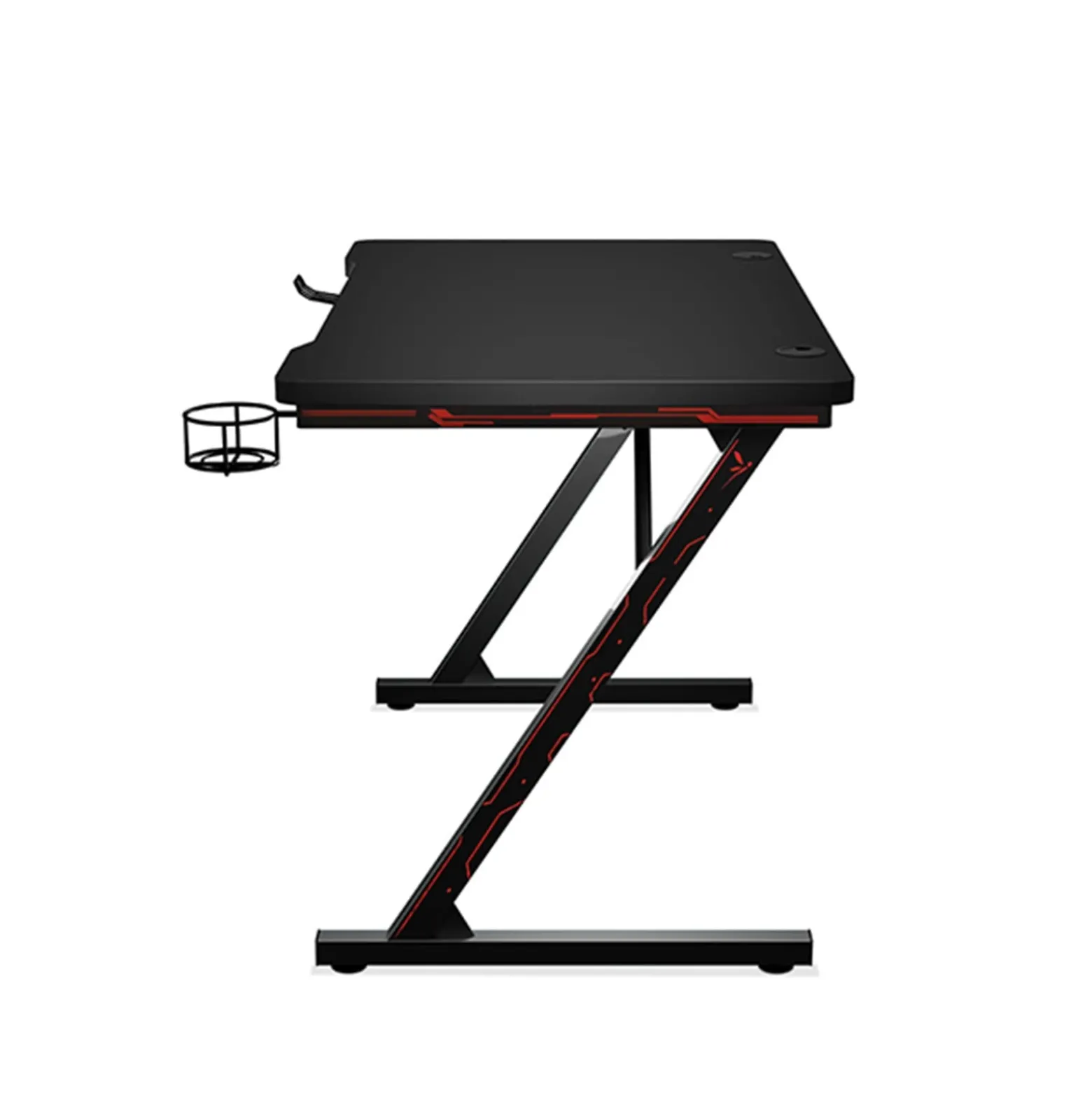 Biurko małe czarne biurowe gamingowe carbon 120x60x75 GD2 Begryf