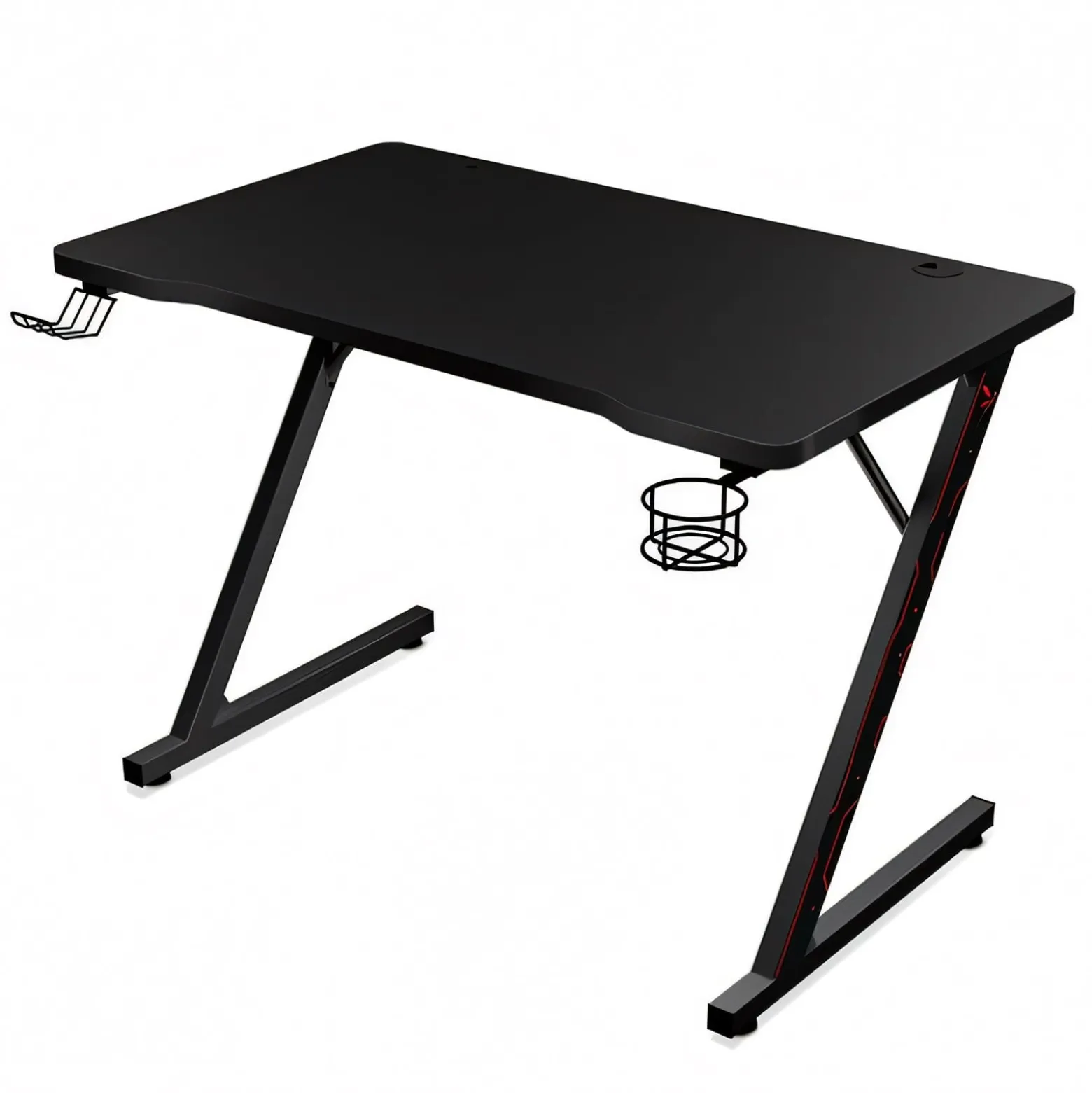 Biurko małe czarne biurowe gamingowe carbon 120x60x75 GD2 Begryf