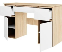 Biurko Megan B1 Dąb Sonoma/Białe 122X45 Cm