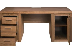 Biurko Velvet 37 177 cm z drzwiami i szufladami dąb rustical