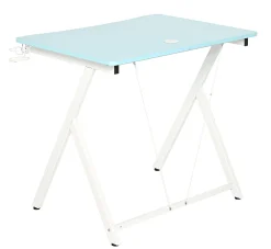 Biurko Zikko 80x60x73cm Mdf Niebieski Stelaż Metalowy