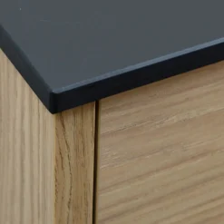 Blat łazienkowy HPL z otworami do szafki 100cm 100,5×40cm Black 190SL