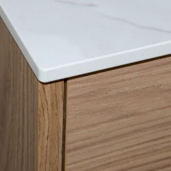 Blat łazienkowy HPL z otworami do szafki 60cm 61×50cm Calacatta K551SU