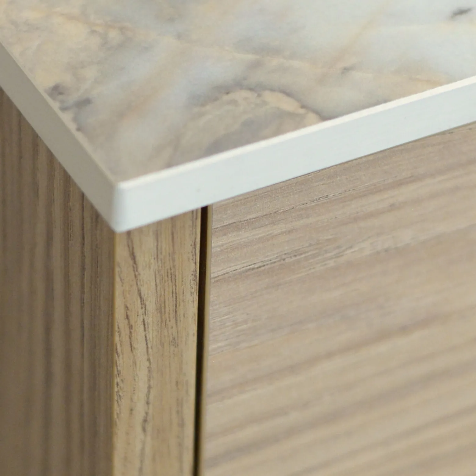 Blat łazienkowy HPL z otworami do szafki 90cm 91×35,5cm Breccia K594SU