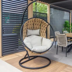 Bolzano Granata Fotel wiszący - huśtawka 107x113 brązowy stal