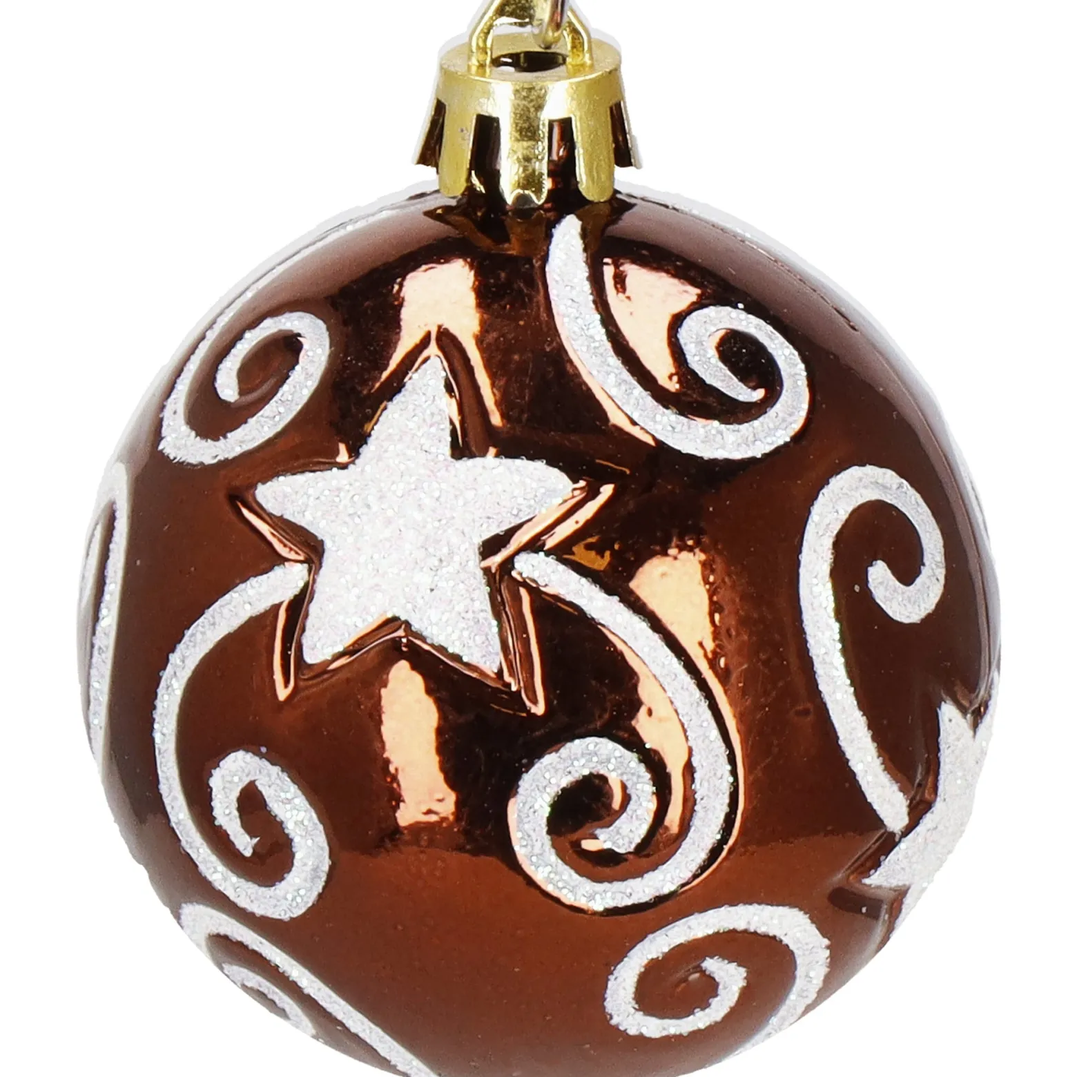 Bombki choinkowe 101 szt. zawieszki brązowe, rose gold