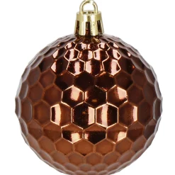 Bombki choinkowe 101 szt. zawieszki brązowe, rose gold