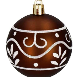 Bombki choinkowe 101 szt. zawieszki brązowe, rose gold