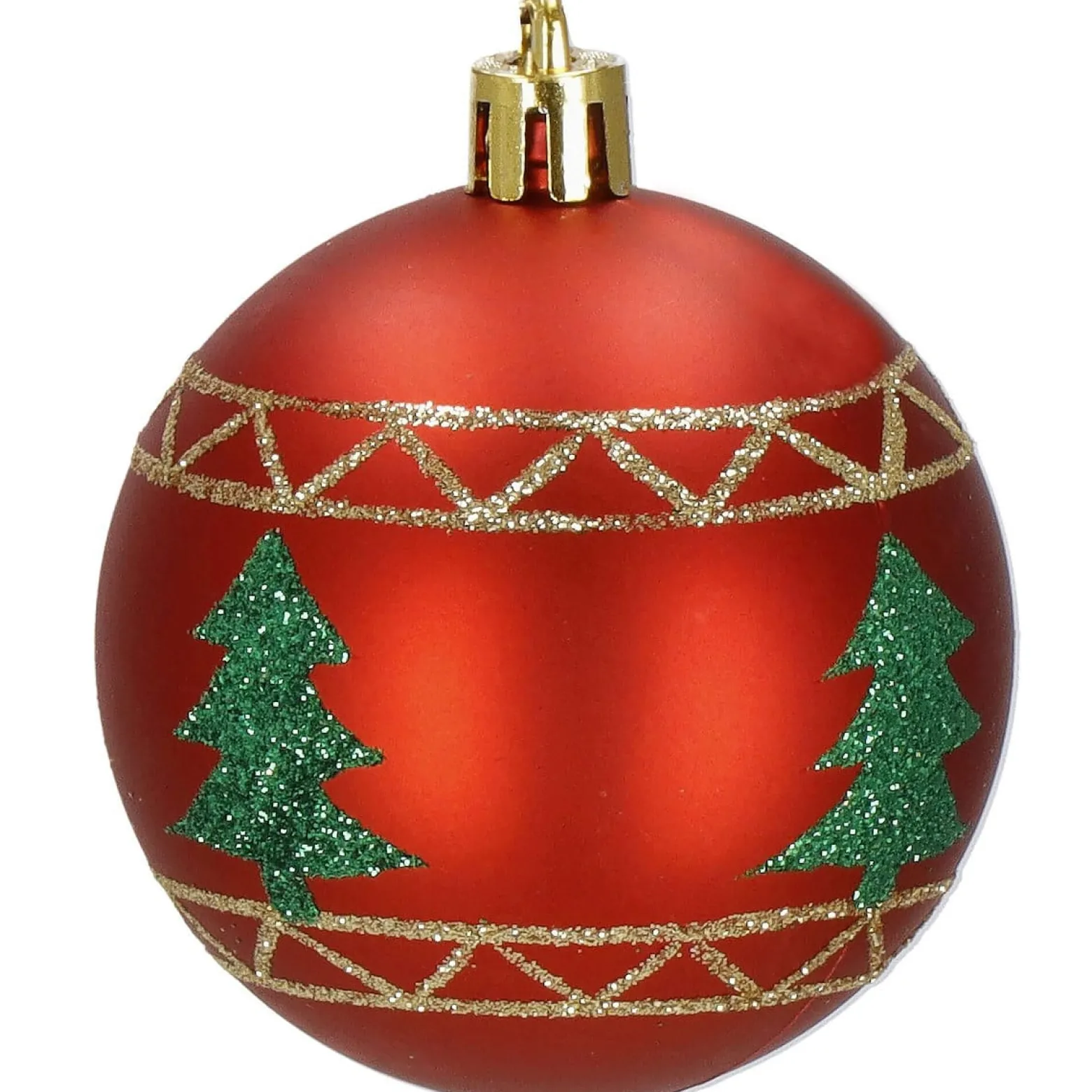 Bombki choinkowe 30 szt.6cm czerwony, zielony