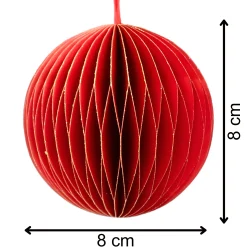 Bombki Z Papieru 4szt. Ozdoby Choinkowe Zawieszki Świąteczne 8 cm