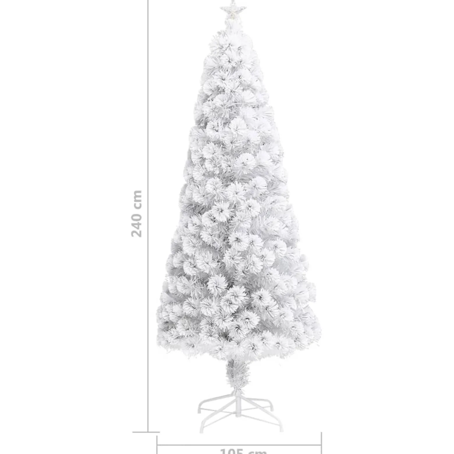 Choinka Biały 240 x 105 cm vidaXL