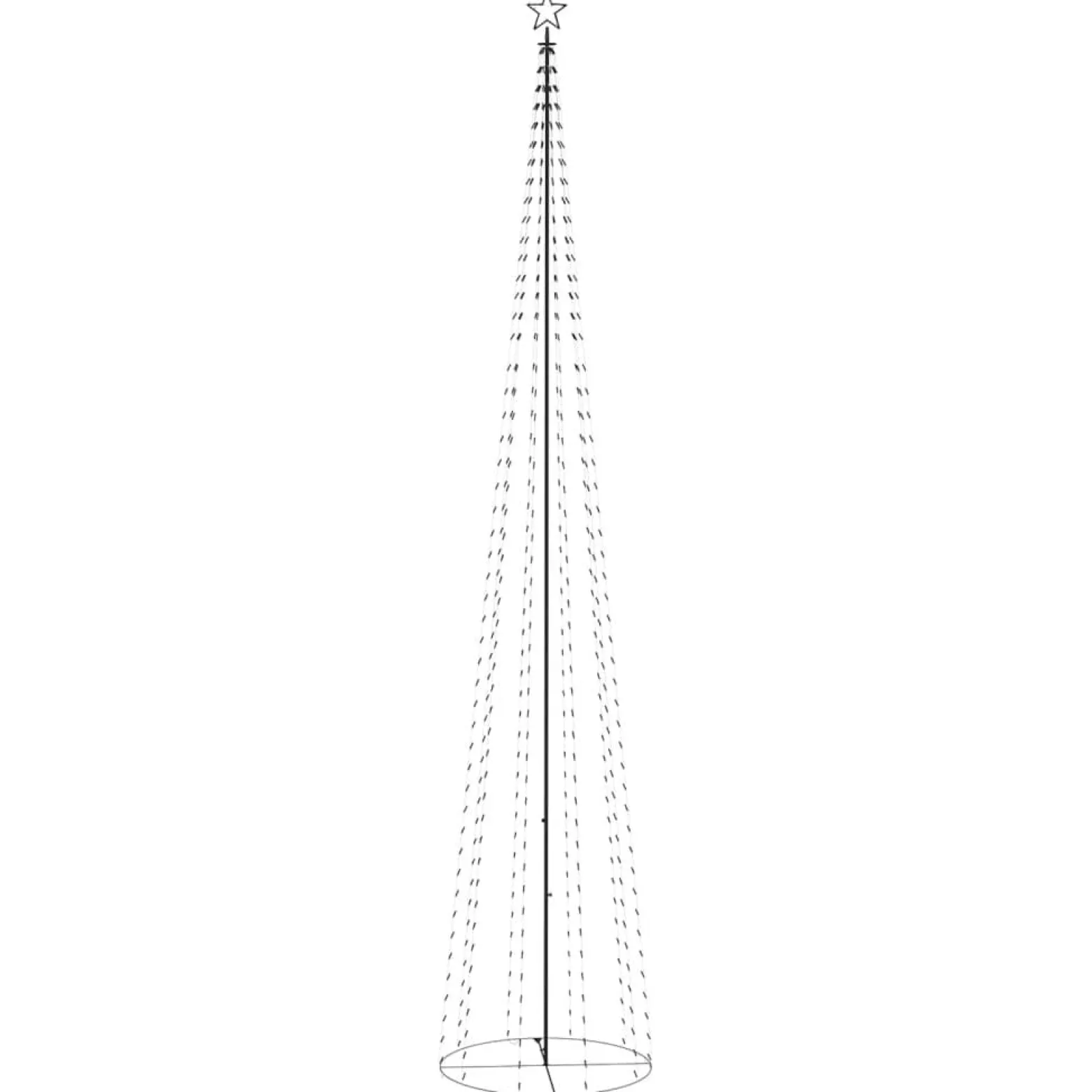 Choinka stożkowa 752 niebieskich lampek LED 160x500 cm